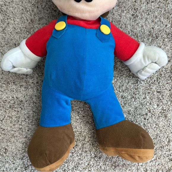 Super Mario Plush 22" Stuffed Toy Pillow Back‎ Pocket Nintendo 2015 Large Flawed - Picture 10 of 14